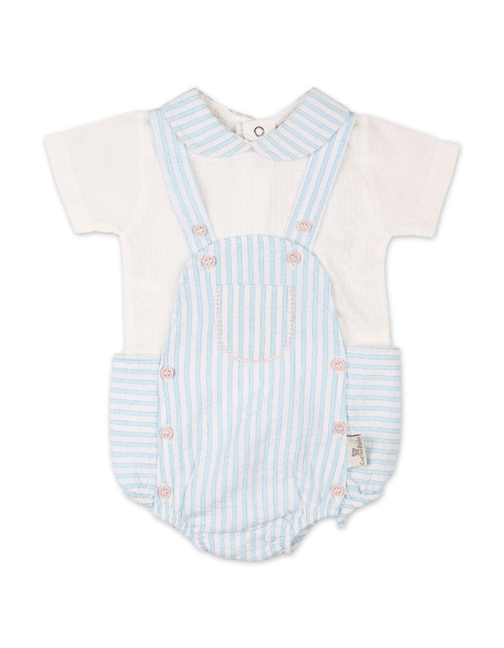 Infant Boys Summer Bodysuit Blue Premium Turkish Collection at Zubaidas