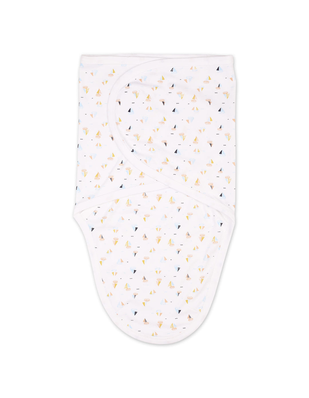 Infant Boys Swaddling Sheet Bambies Ocean Ships Printed White at Zubaidas Online Pakistan