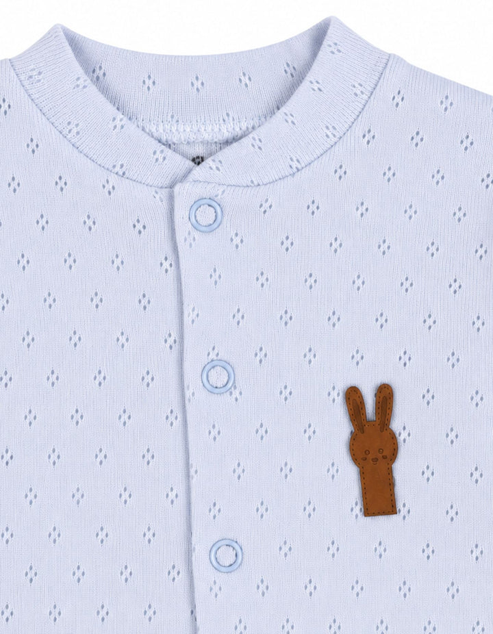 Infant Boys Winter Romper with Cap Light Blue at Zubaidas Pakistan