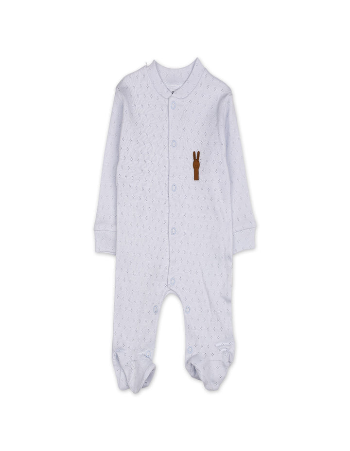 Infant Boys Winter Romper with Cap Light Blue at Zubaidas