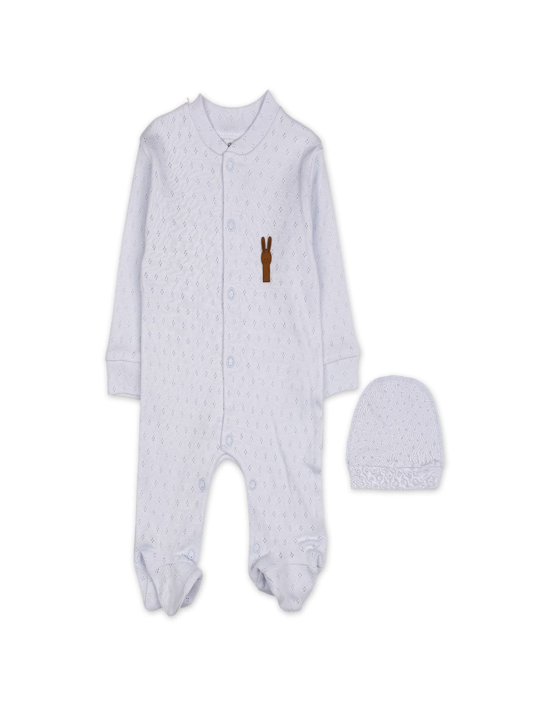 Infant Boys Winter Romper with Cap Light Blue at Zubaidas Best Online Baby Kids and Moms Store in Pakistan