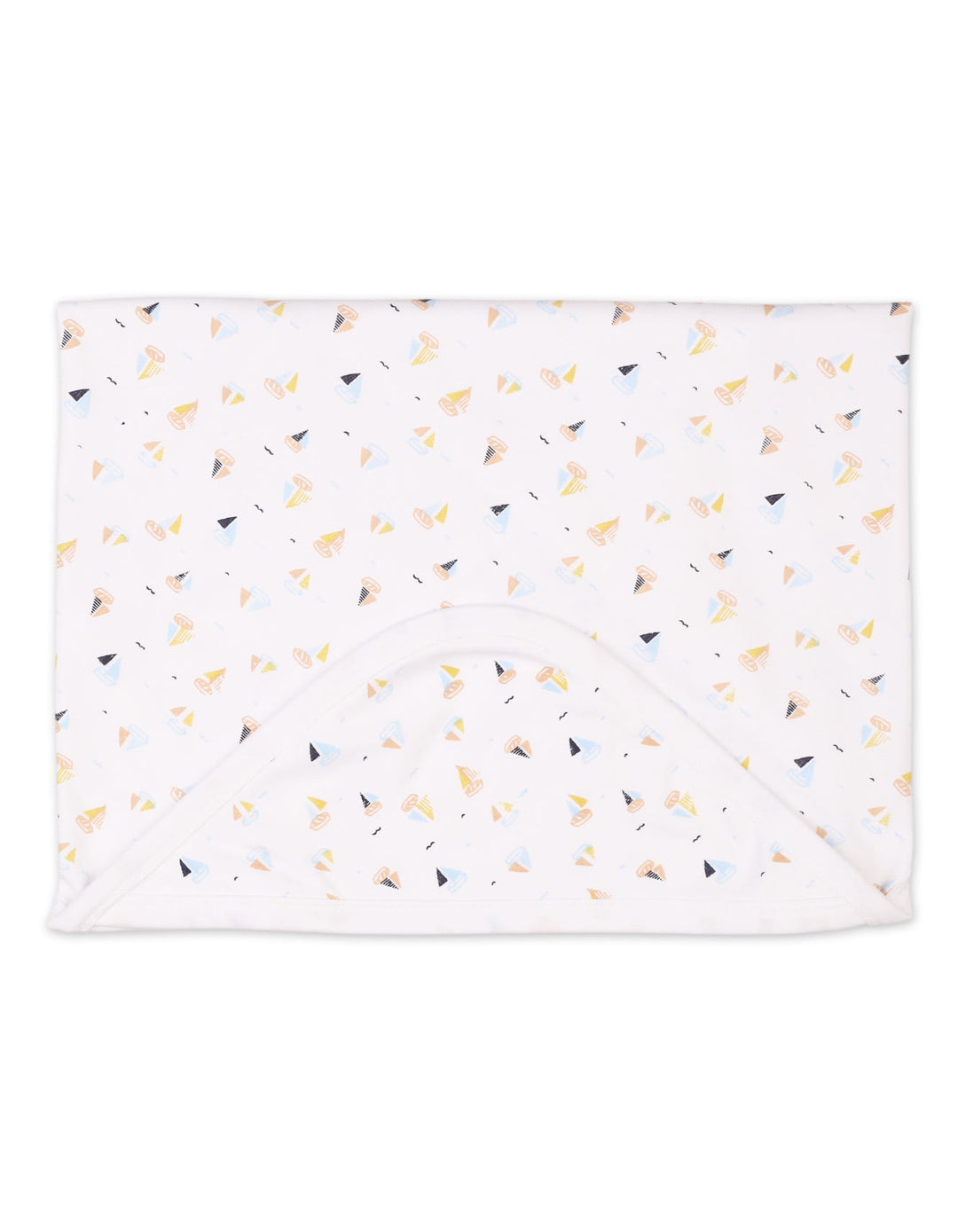 Infant Boys Wrapping Sheet Bambies Ocean Ships Printed White at Zubaidas Online Pakistan