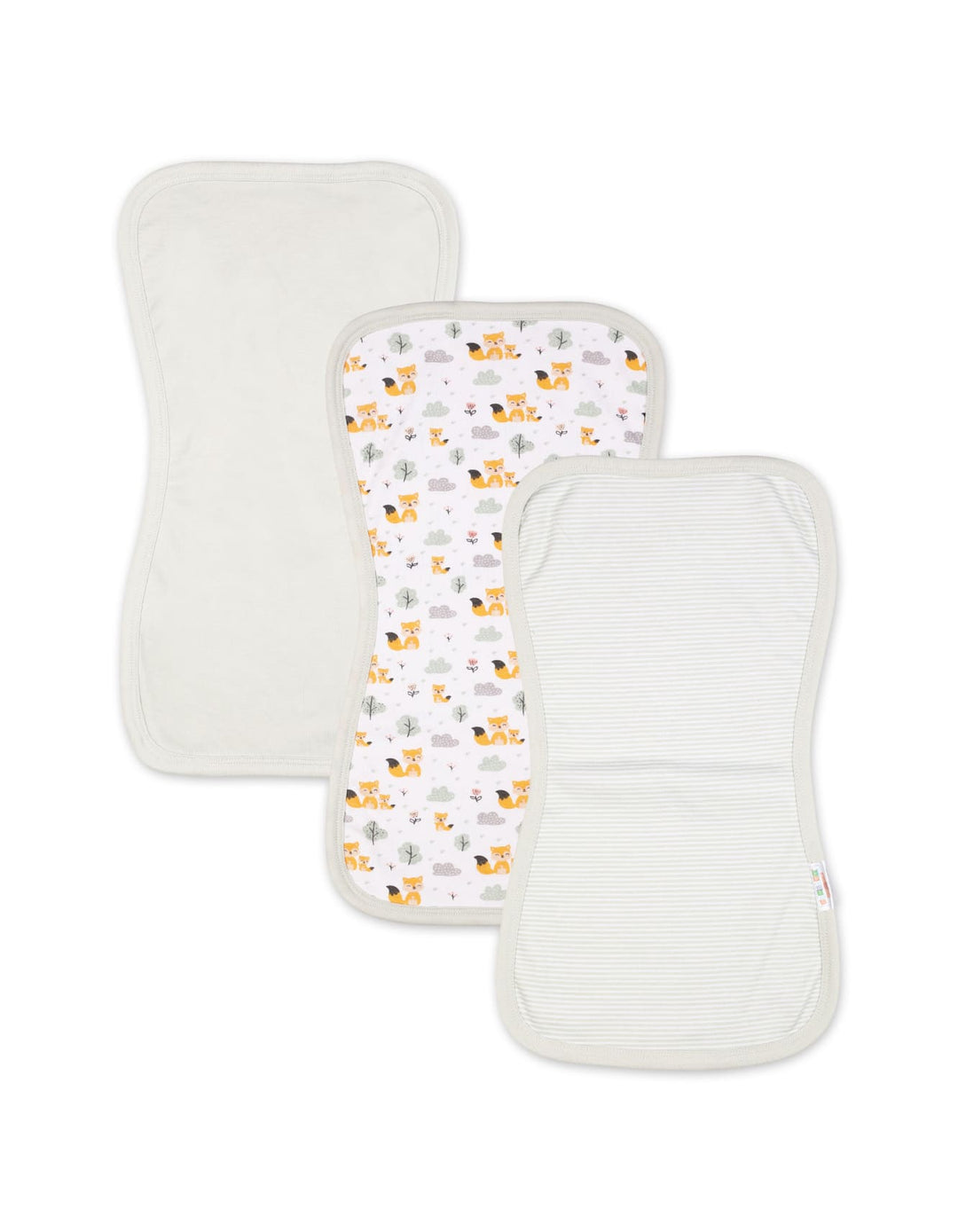 Infant Burp Cloth Pack of 3  Bambies Fox Theme at Zubaidas