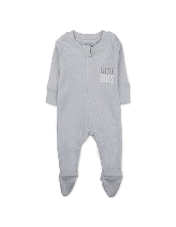 Infant Clothing Gift Set 6 Pcs Little Boss Grey at Zubaidas Official Pakistan