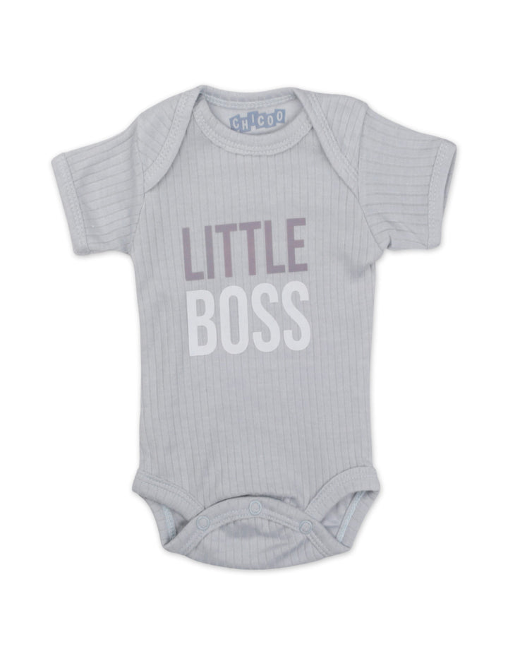 Infant Clothing Gift Set 6 Pcs Little Boss Grey at Zubaidas Online Pakistan