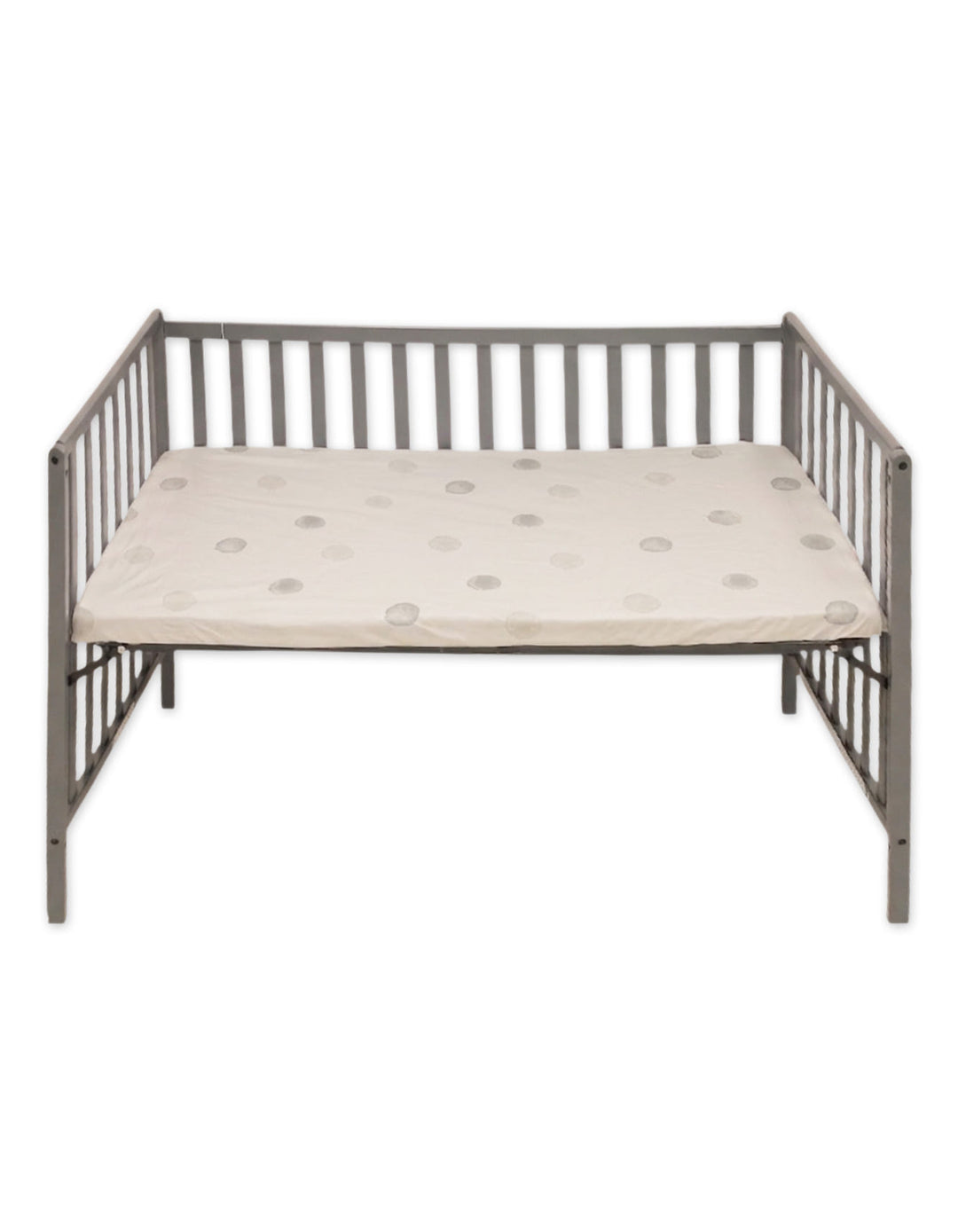 Infant Cot Fitted Sheet Minimalist Grey Dots at Zubaidas