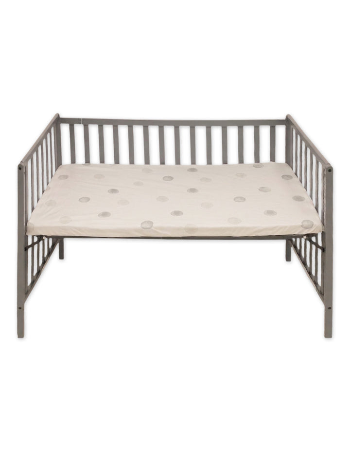 Infant Cot Fitted Sheet Minimalist Grey Dots at Zubaidas