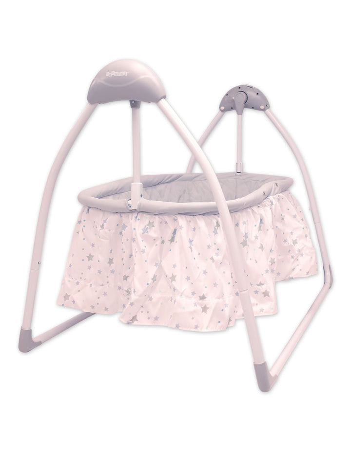Infant Electric Foldable Bassinet Swings Bambies Grey BM-SW-010 at Zubaidas - Pakistan's No 1 and most trusted Baby and Kids Store serving Parents for over 50 years