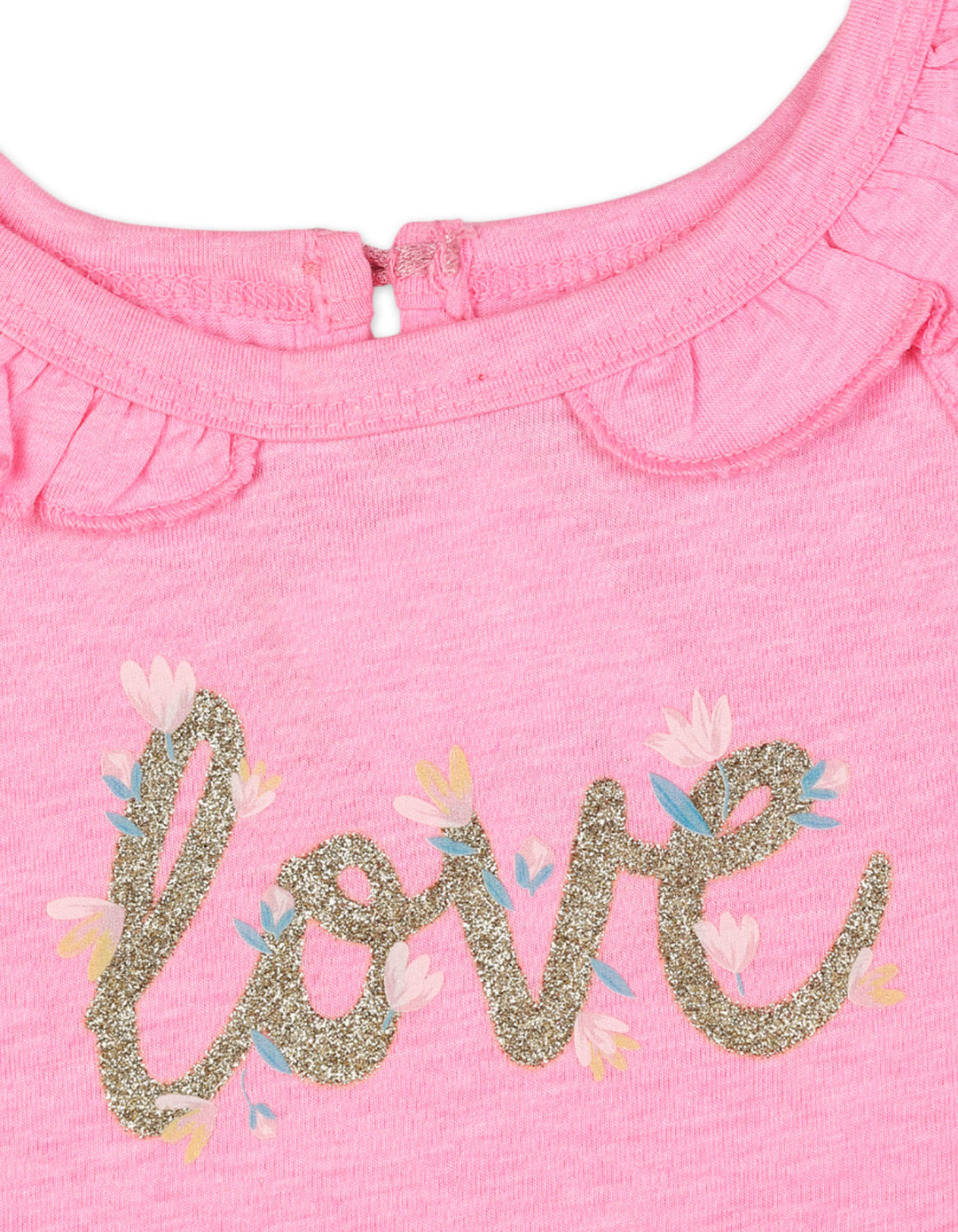 Infant Girl 2 Pcs Summer Suit Set Bambies Love Print at Zubaidas Best baby Shop Pakistan