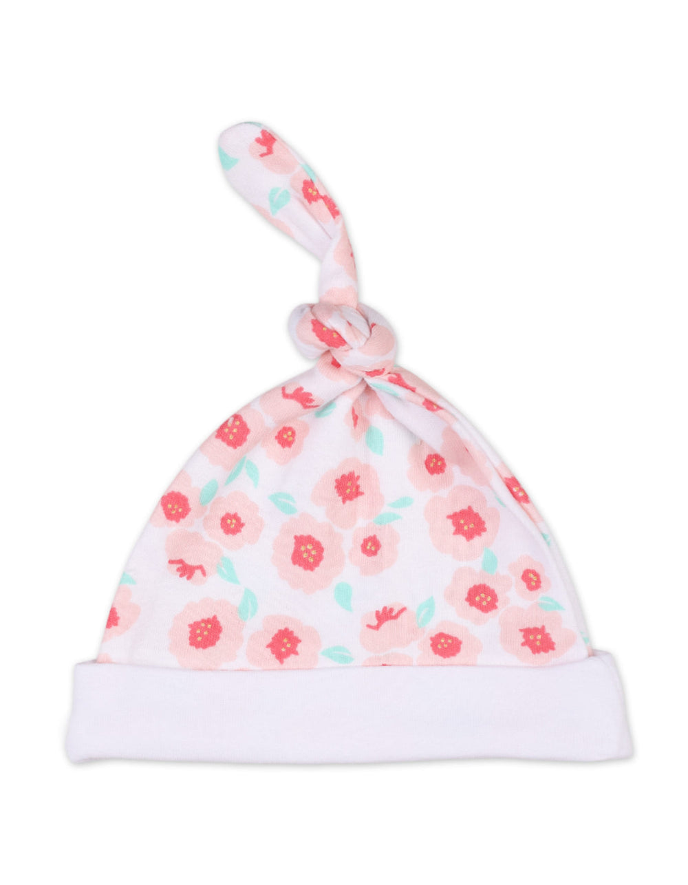 Infant Girl 3 Pcs Cap Bib and Socks Set Floral Design Pink at Zubaidas Official Pakistan
