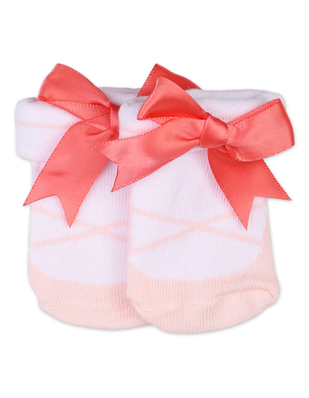 Infant Girl 3 Pcs Cap Bib and Socks Set Floral Design Pink at Zubaidas Online Pakistan