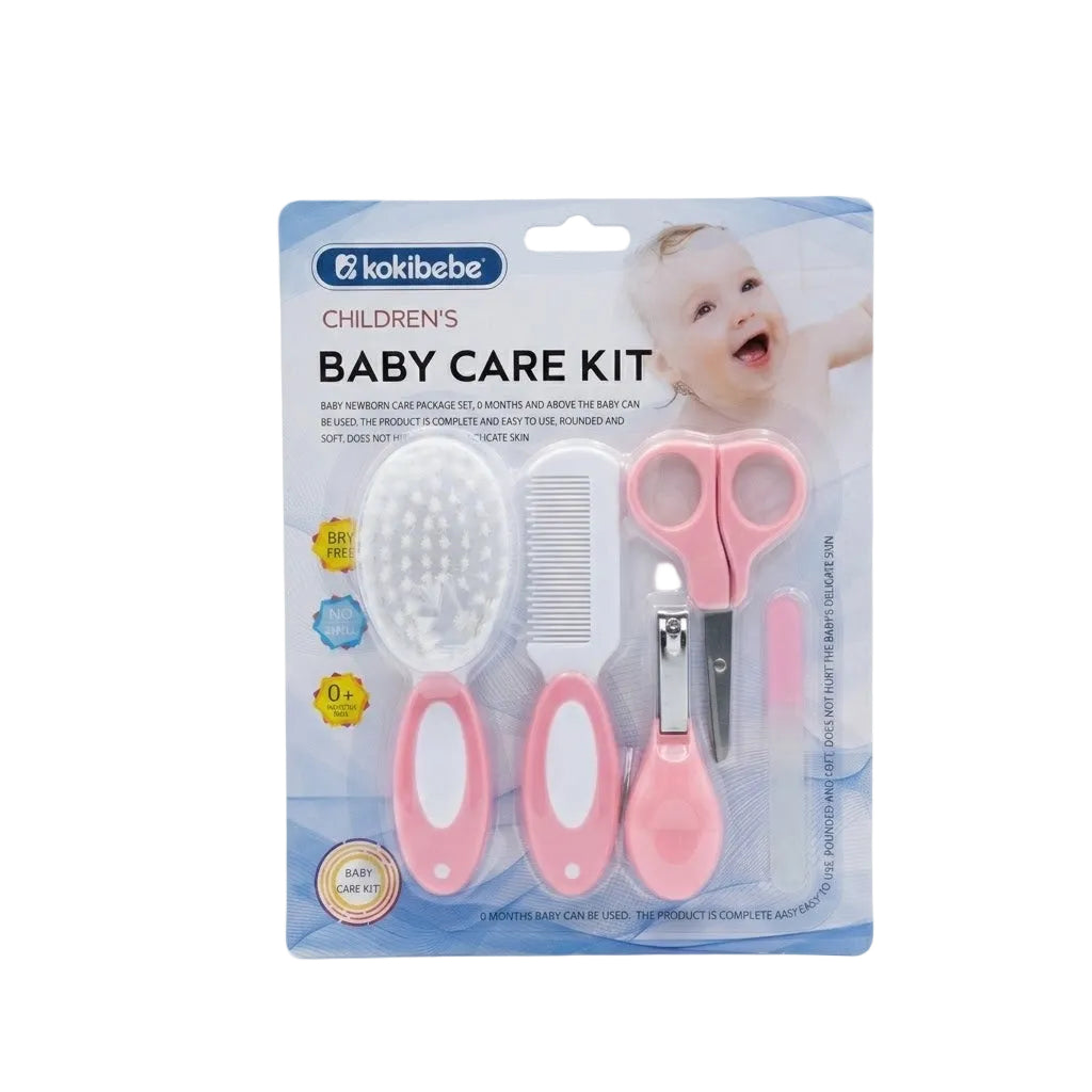 Infant Girl 5 Pieces Care Kit Pink at Zubaidas