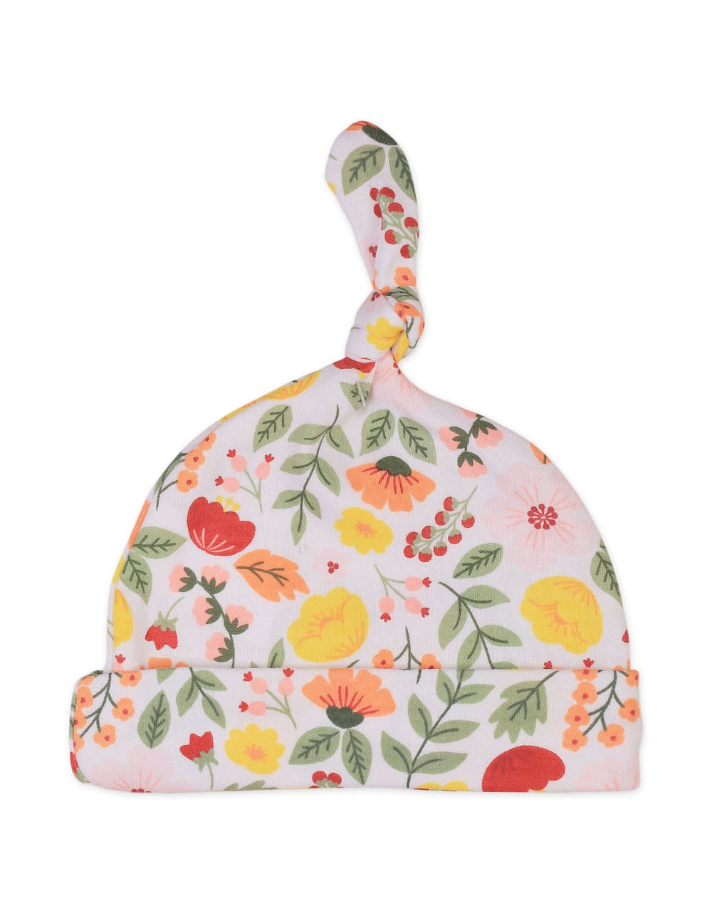 Infant Girl 6 Pcs Bibs and Knot Caps Set Floral at Zubaidas Official Pakistan