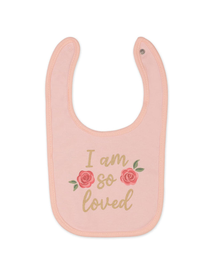 Infant Girl 6 Pcs Bibs and Knot Caps Set Floral at Zubaidas Best Online Baby Shop in Pakistan