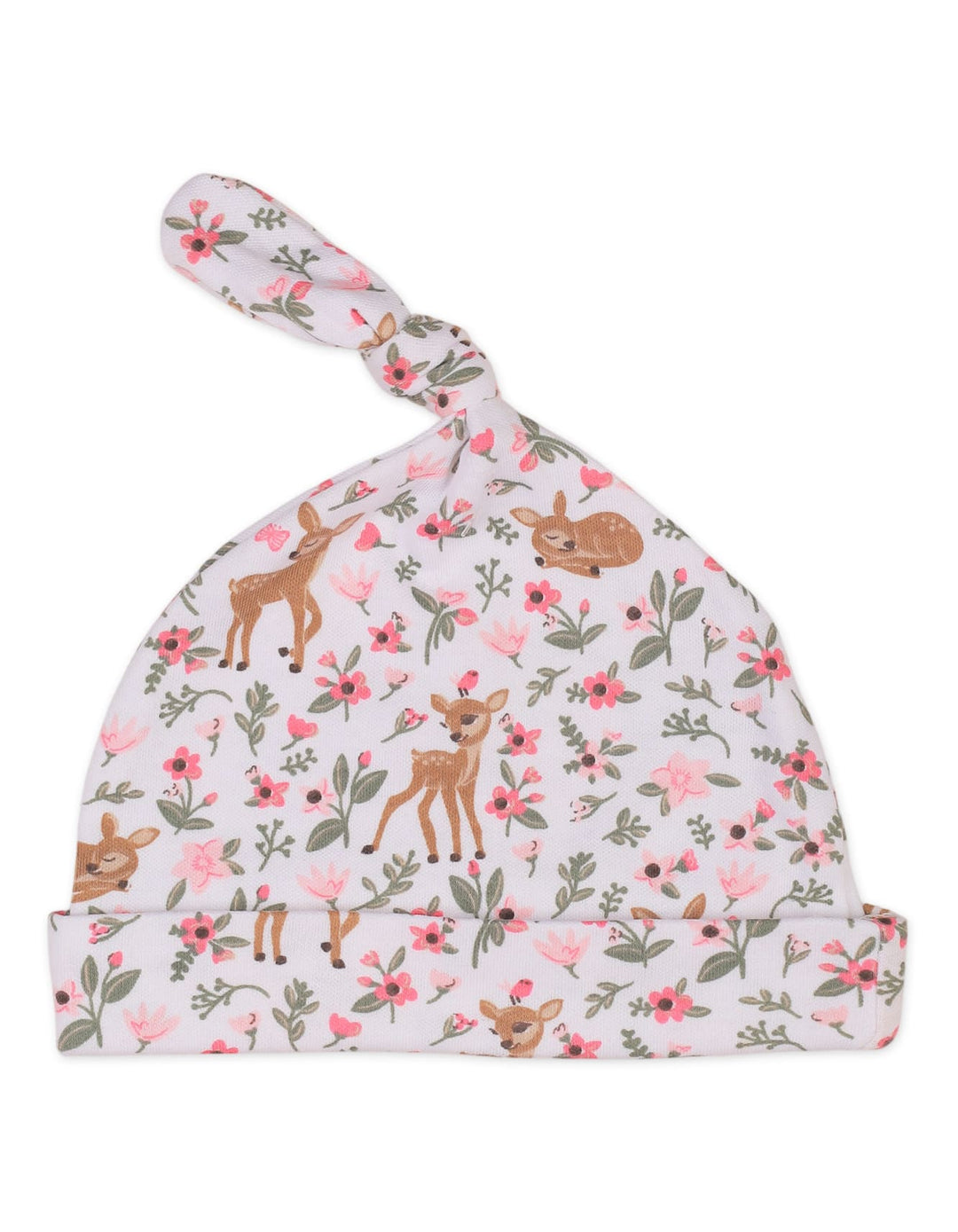 IInfant Girl 6 Pcs Bibs and Knotted Caps Set Floral Peach at Zubaidas Official Pakistan