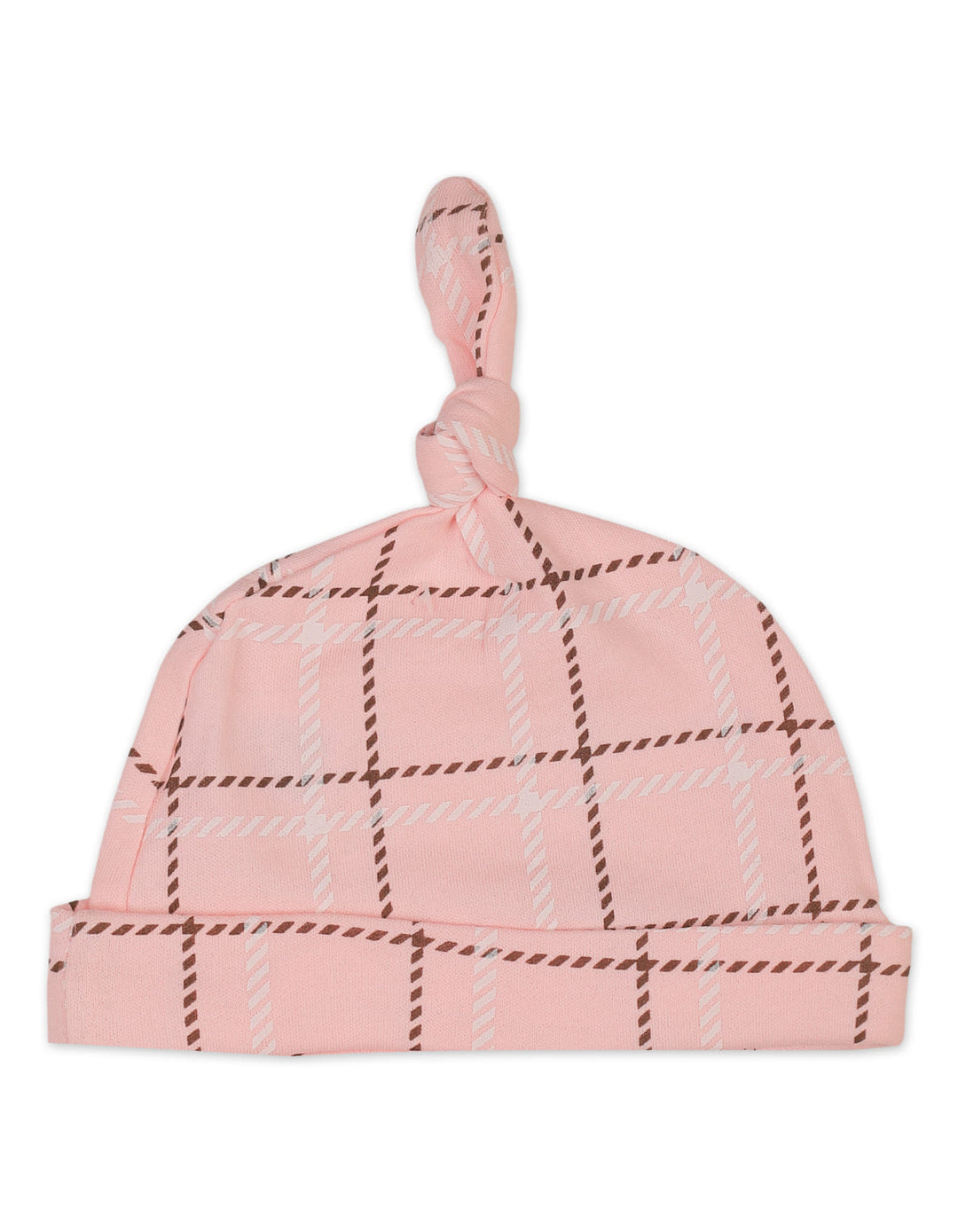 Infant Girl 6 Pcs Bibs and Knotted Caps Set Floral Peach at Zubaidas Online Pakistan