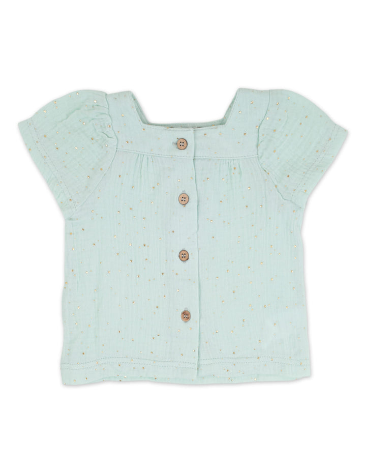 Infant Girl and Girl Summer 3 Pieces Suit Set Mint Green at Zubaidas Official Pakistan