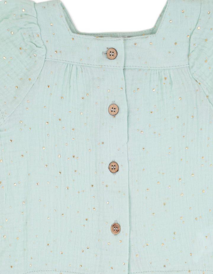 Infant Girl and Girl Summer 3 Pieces Suit Set Mint Green at Zubaidas Online Pakistan
