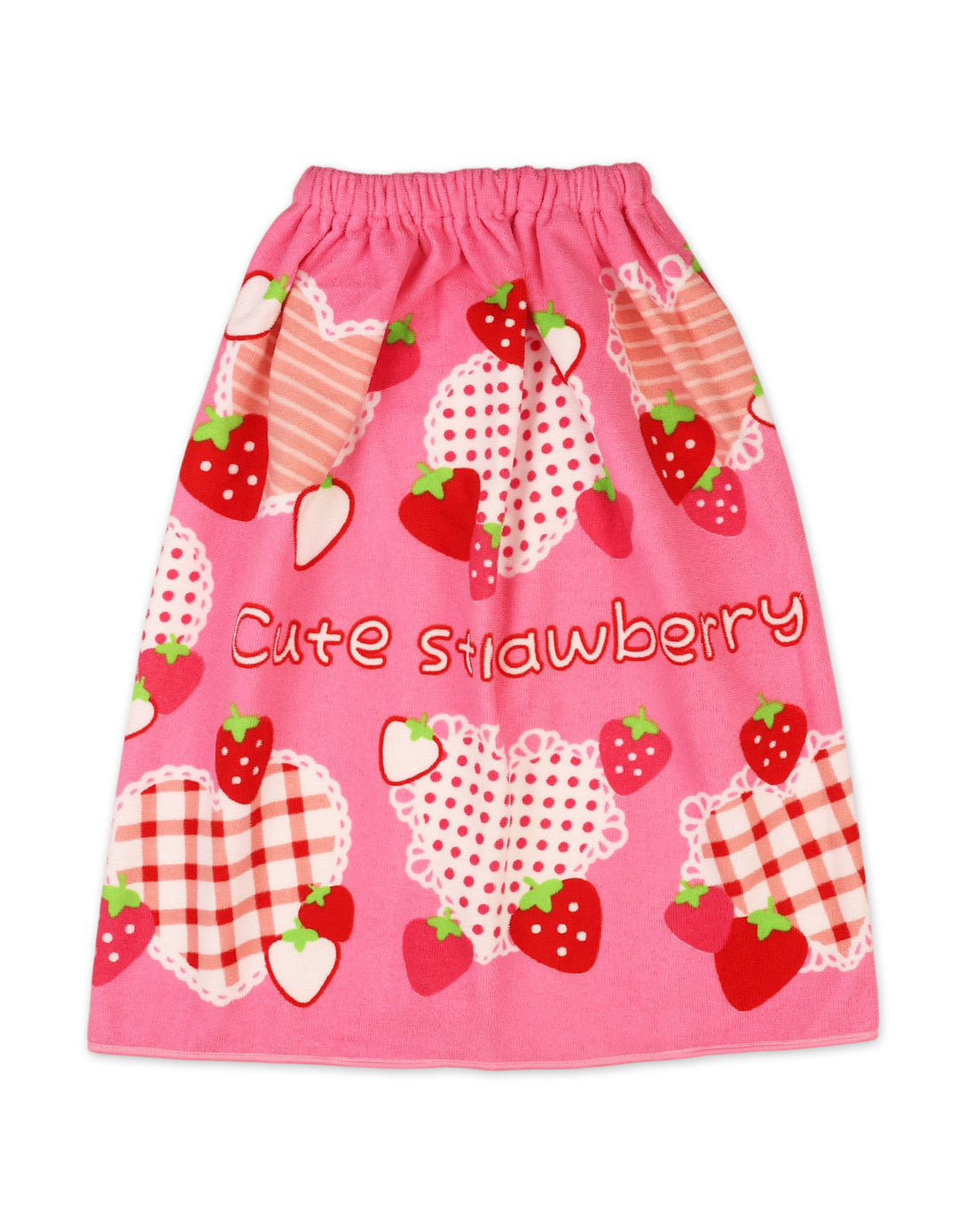 Infant Girl Bathrobe Strawberry and Heart Print Pink at Zubaidas Online Pakistan