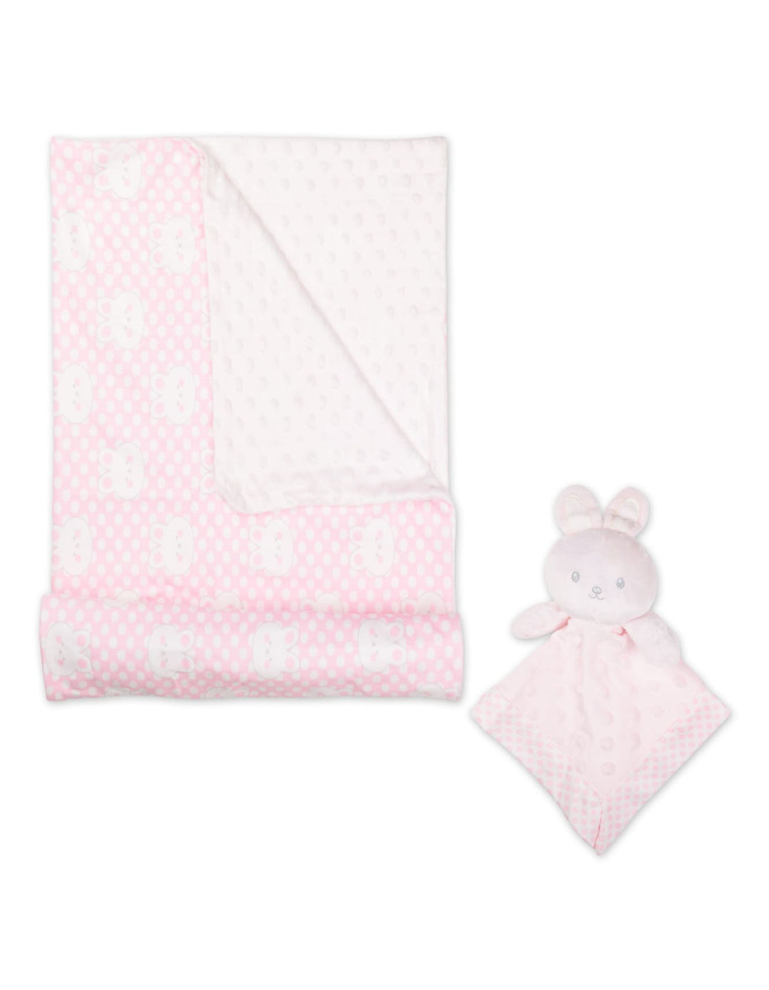 Infant Girl Blanket with Soft Toy Bunny Pink at Zubaidas
