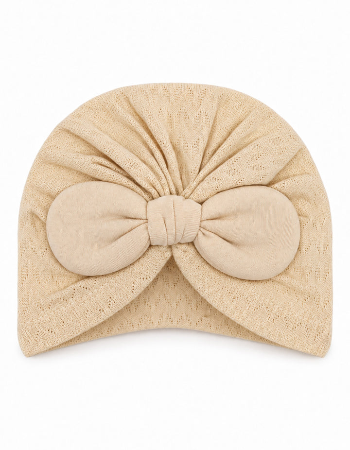 Infant Girl Cap Bow Beige at Zubaidas Official Pakistan