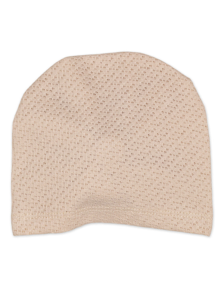 Infant Girl Cap Rosette Knitted Turban Beige at Zubaidas Official Pakistan