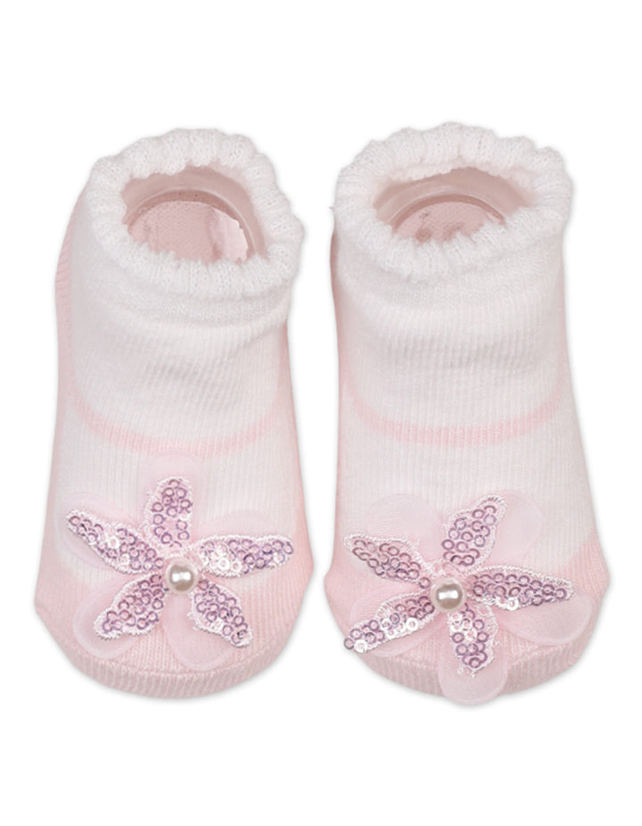 Infant Girl Headband and Socks Set Floral Pink at Zubaidas Official Pakistan
