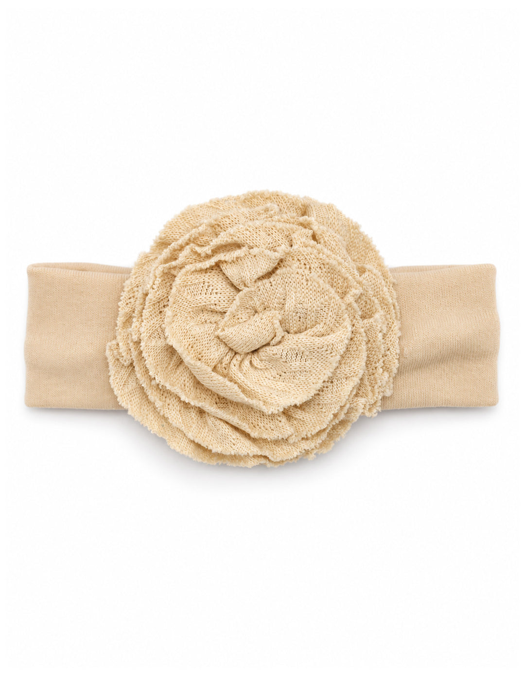 Infant Girl Headband Layered Flower Beige at Zubaidas