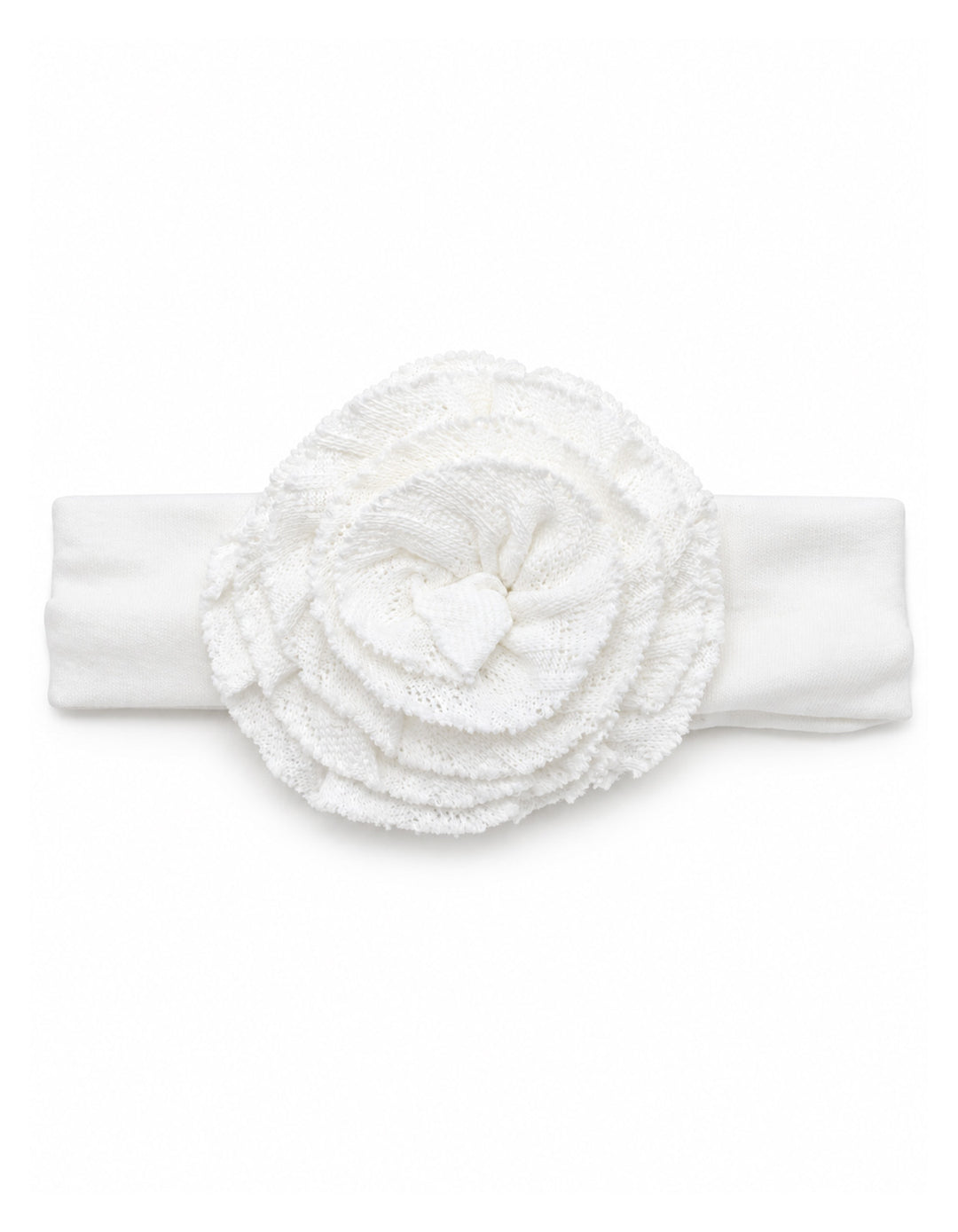 Infant Girl Headband Layered Flower White at Zubaidas