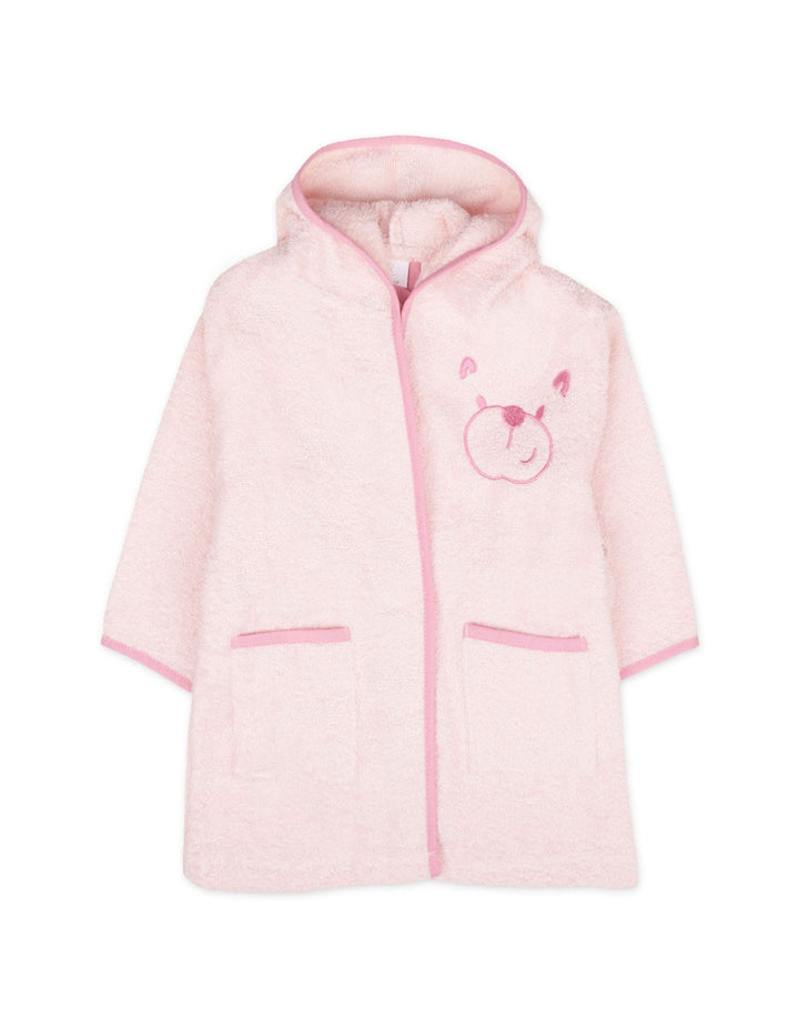 Infant Girl Hooded Bath Robe Teddy Bear Light Pink at Zubaidas Online Pakistan