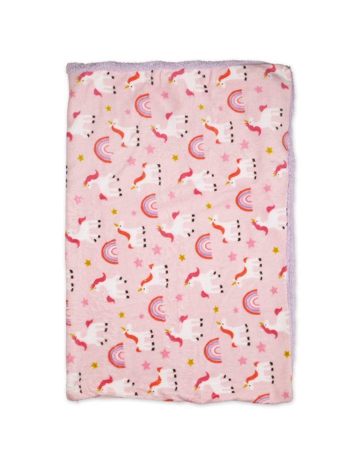 Infant Girl Hooded Swaddle Blanket Unicorn Pink and Purple at Zubaidas Official Pakistan