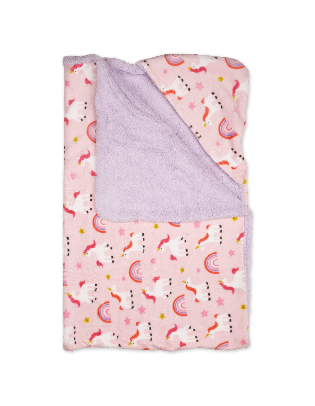 Infant Girl Hooded Swaddle Blanket Unicorn Pink and Purple at Zubaidas Online Pakistan