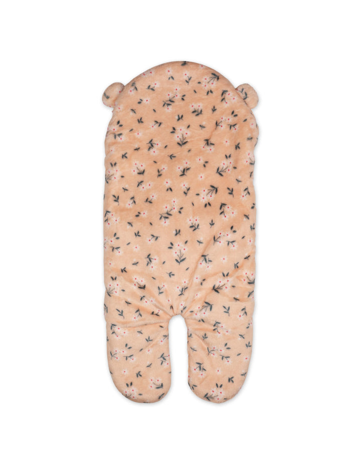 Infant Girl Hooded Swaddle Floral Peach and White at Zubaidas Online Pakistan