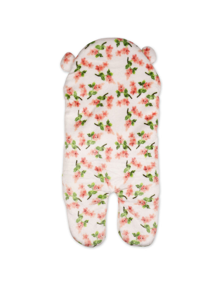 Infant Girl Hooded Swaddle Floral Pink and White at Zubaidas Online Pakistan