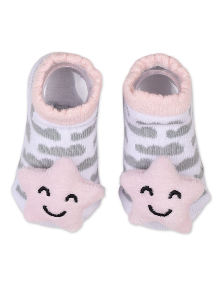 Infant Girl Rattle Booties and Wristband Bambies Star at Zubaidas Official Pakistan