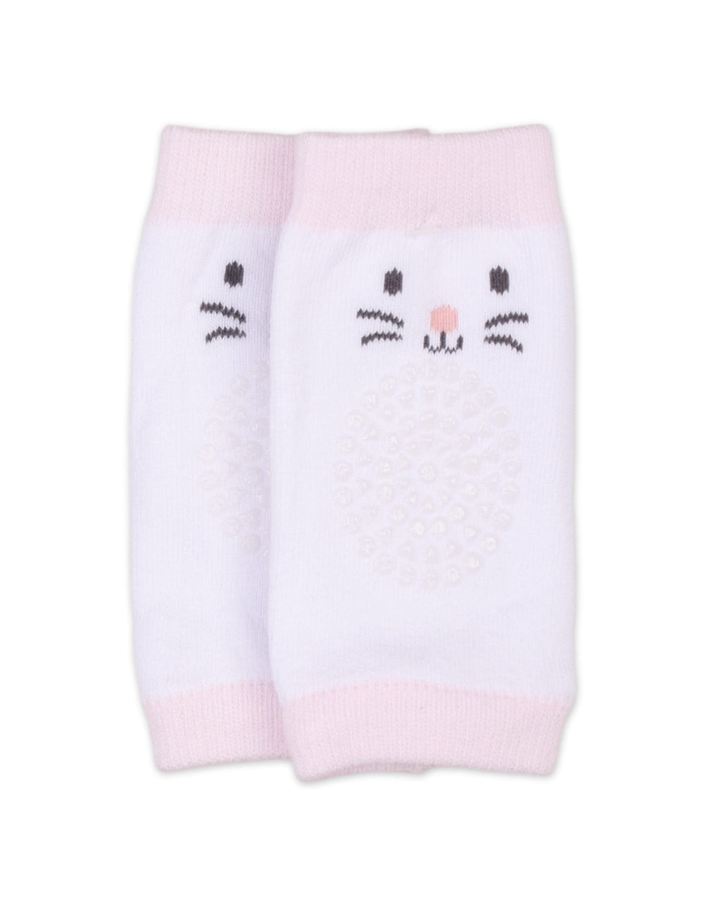 Infant Girl Socks and Knee Pads Set Cat Striped Pink at Zubaidas Official Pakistan