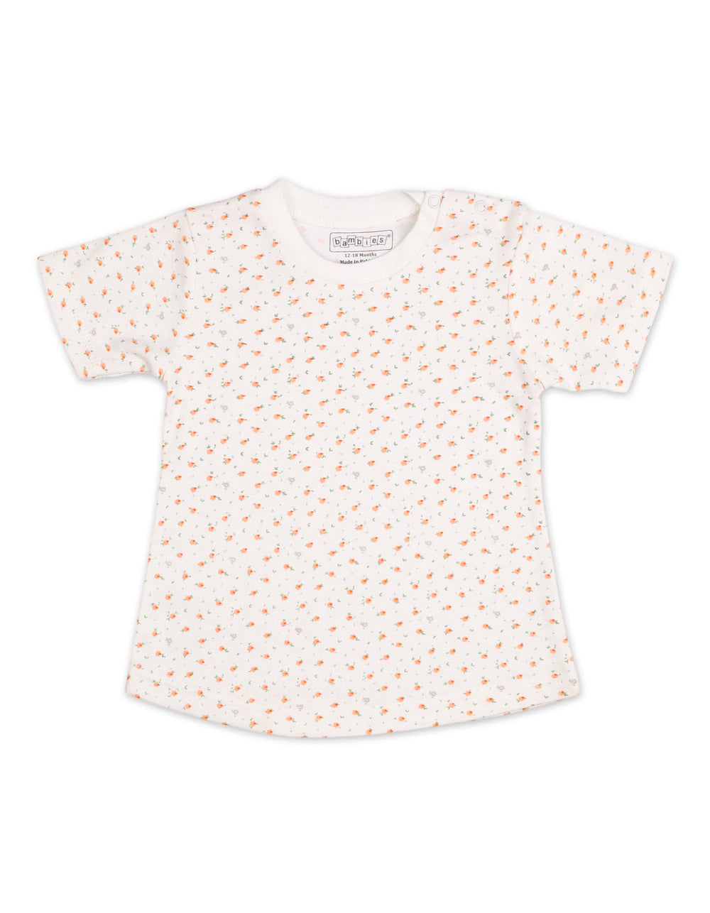 Infant Girl Summer 2 Piece Suit Set Bambies Floral Print White at Zubaidas Official Pakistan