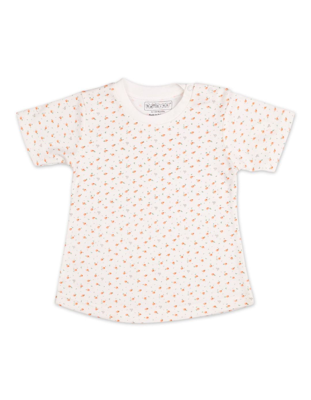 Infant Girl Summer 2 Piece Suit Set Bambies Floral Print White at Zubaidas Official Pakistan