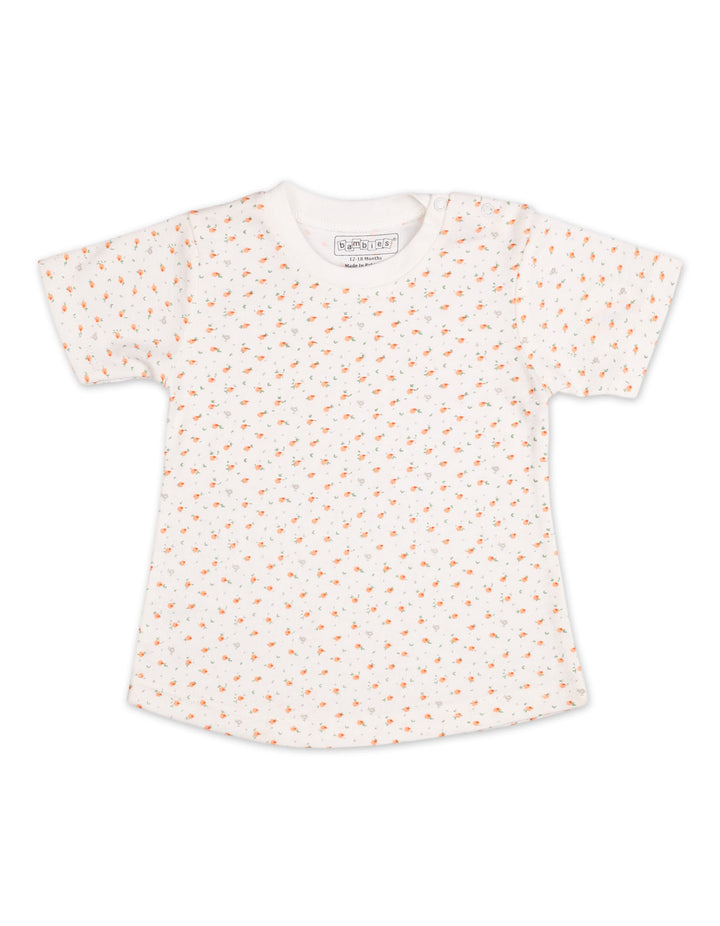 Infant Girl Summer 2 Piece Suit Set Bambies Floral Print White at Zubaidas Official Pakistan