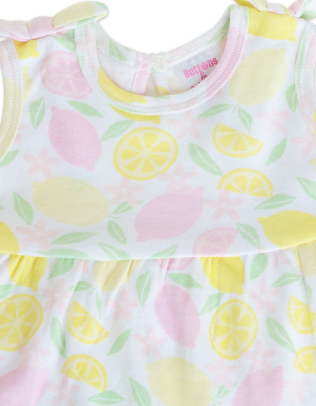 Infant Girl Summer 2 Pieces Dress Set Lemon and Stripes at Zubaidas Online Pakistan