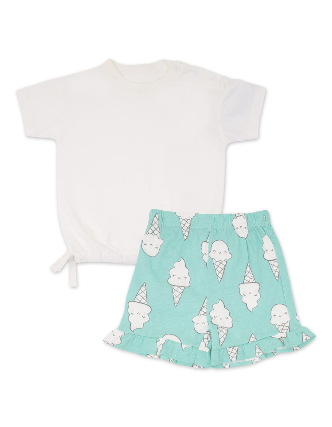 Infant Girl Summer 2 Pieces Suit Set Ice Cream Print at Zubaidas