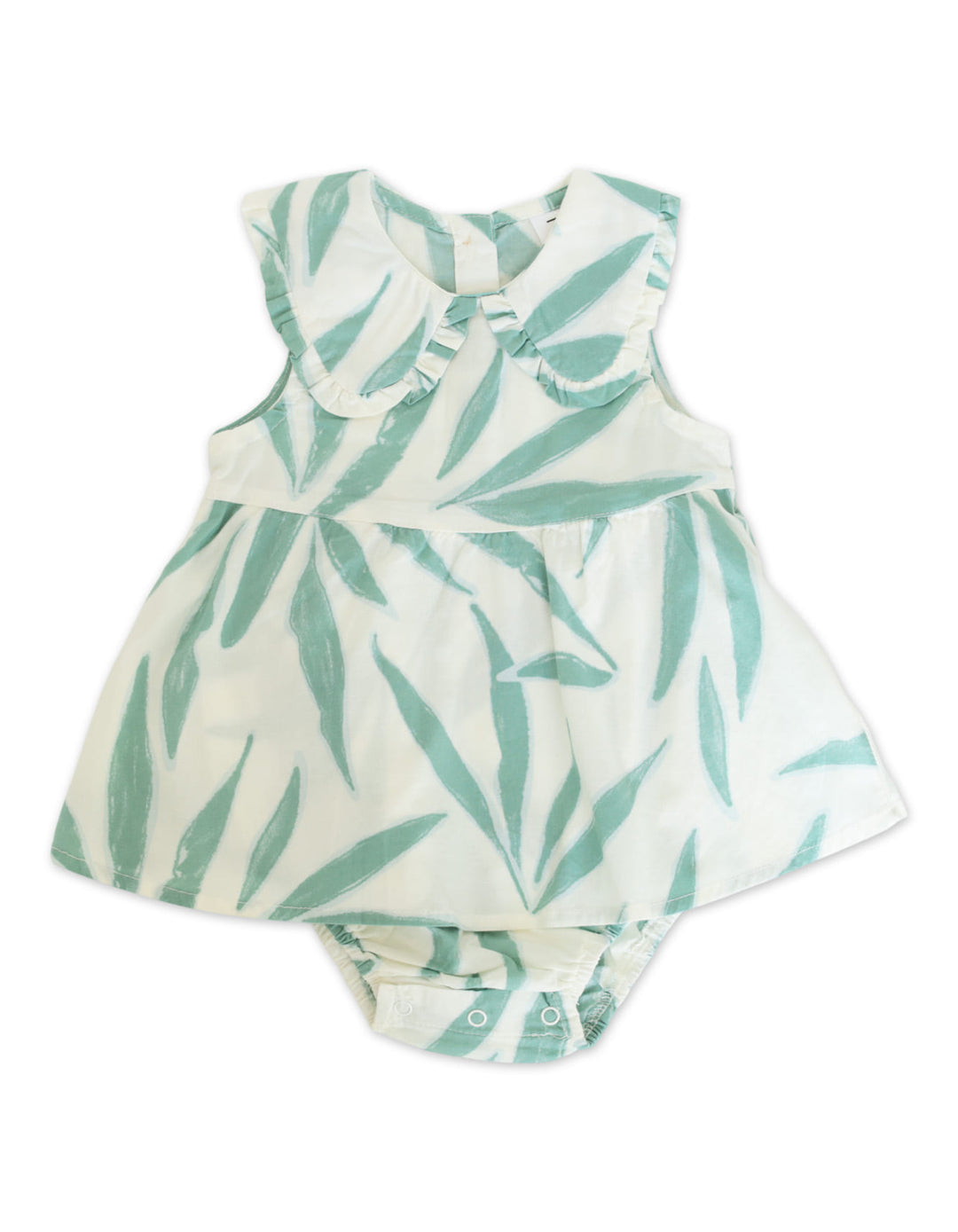 Infant Girl Summer 2 Pieces Suit Set Leaf Print at Zubaidas Official Pakistan