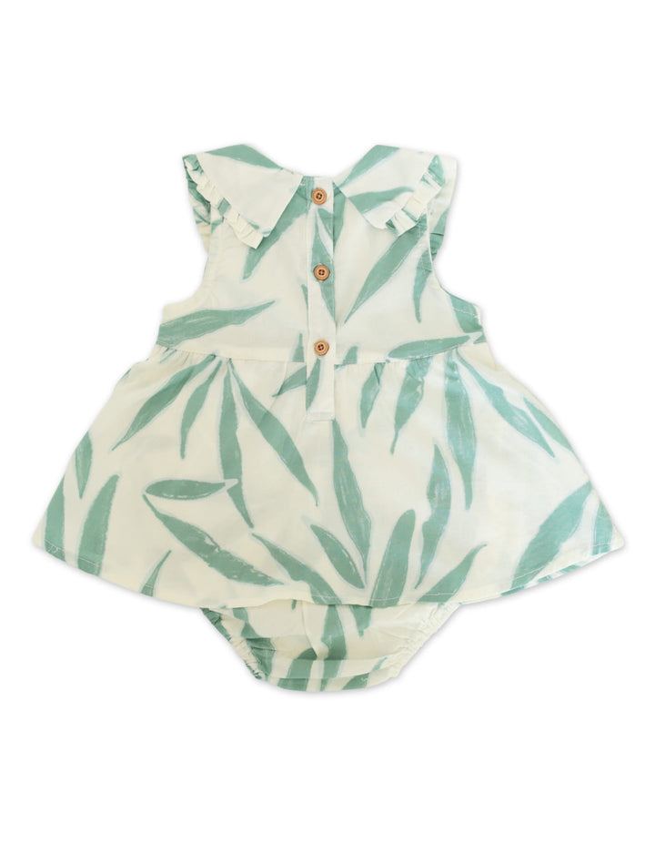 Infant Girl Summer 2 Pieces Suit Set Leaf Print at Zubaidas Best Online Baby and Kids Store in Pakistan