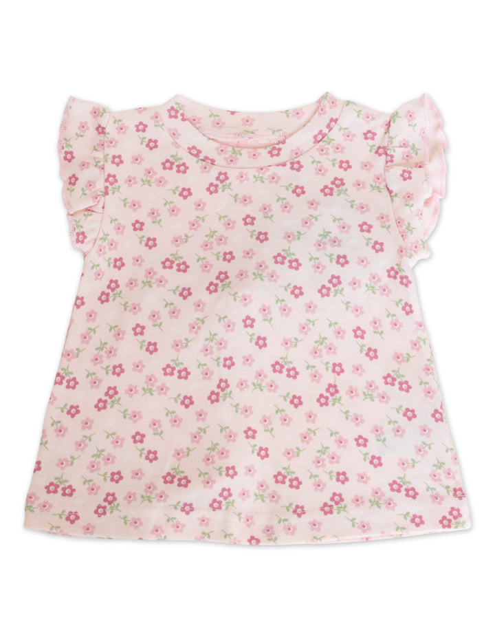 Infant Girl Summer 3 Pieces Outfit Set Floral Pink at Zubaidas Official Pakistan