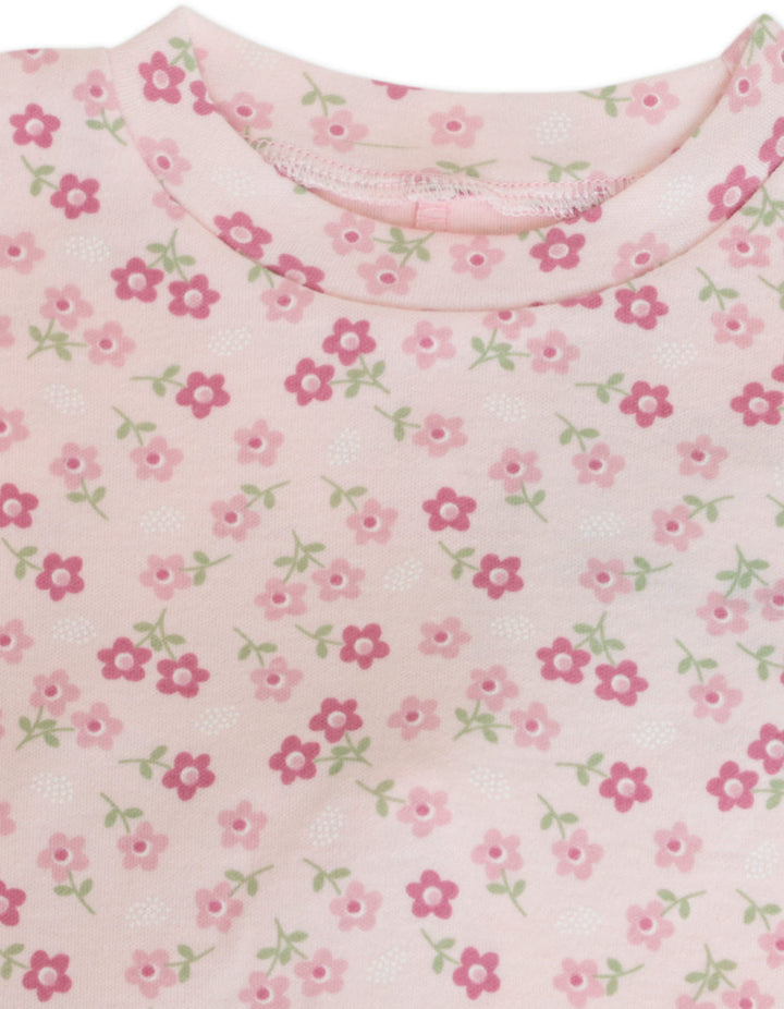 Infant Girl Summer 3 Pieces Outfit Set Floral Pink at Zubaidas Online Pakistan