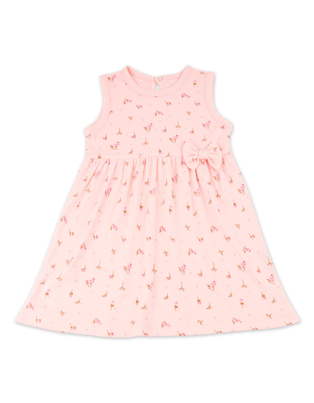 Infant Girl Summer 3 Pieces Suit Set Bambies Floral Print Light Pink at Zubaidas Official Pakistan