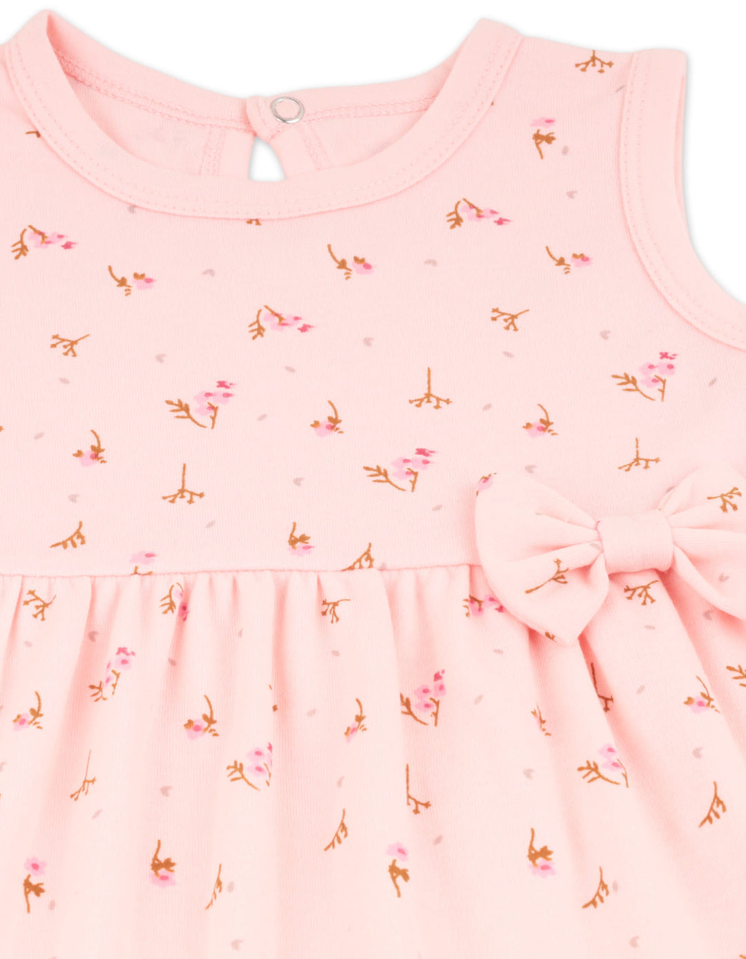 Infant Girl Summer 3 Pieces Suit Set Bambies Floral Print Light Pink at Zubaidas Online Pakistan