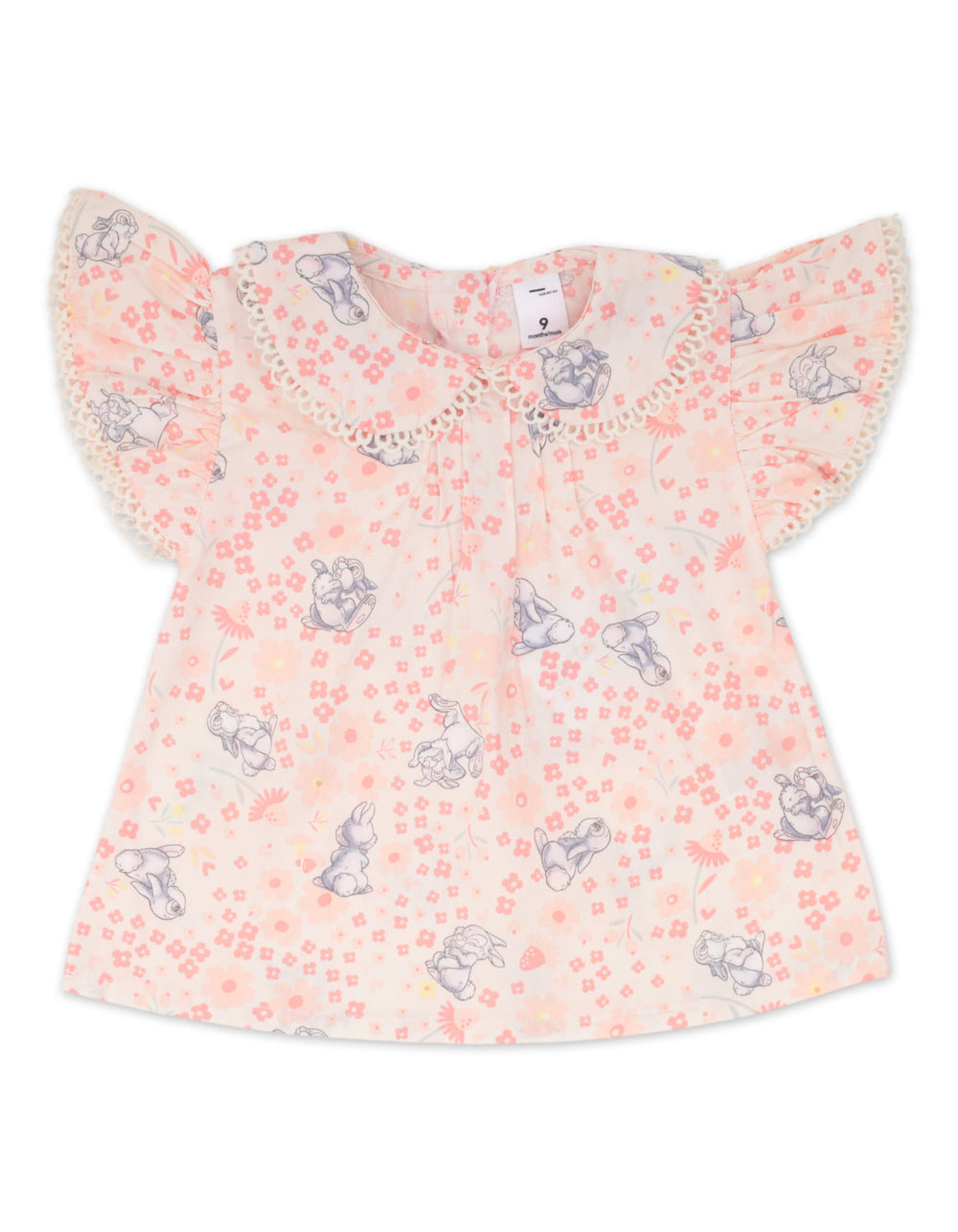 Infant Girl Summer 3 Pieces Suit Set Floral Rabbit Print at Zubaidas Official Pakistan