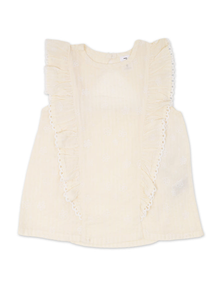 Infant Girl Summer 3 Pieces Suit Set Off White at Zubaidas Official Pakistan