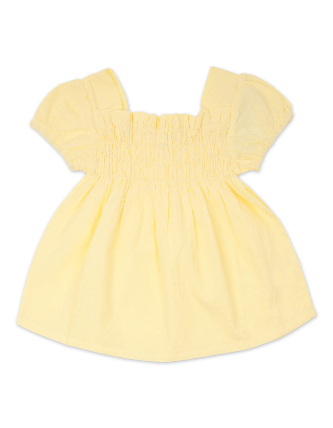 Infant Girl Summer 3 Pieces Suit Set Yellow and Cream at Zubaidas Official Pakistan